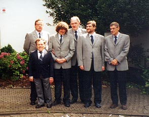 Unsere Mannschaft: J. Pohlers, T. Lindenmair, D. Bischoff, H. Engl, P. Kuhlmann, und D. Neukirch, unser Trainer