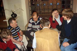 Spielerbesprechung am Abend