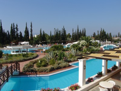 Blick �ber die Poollandschaft