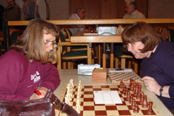 Elisabeth Fries mit Gegnerin