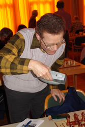 Olaf Dobierzin vor dem Spiel