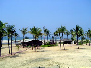 Blick auf den Hotelstrand
